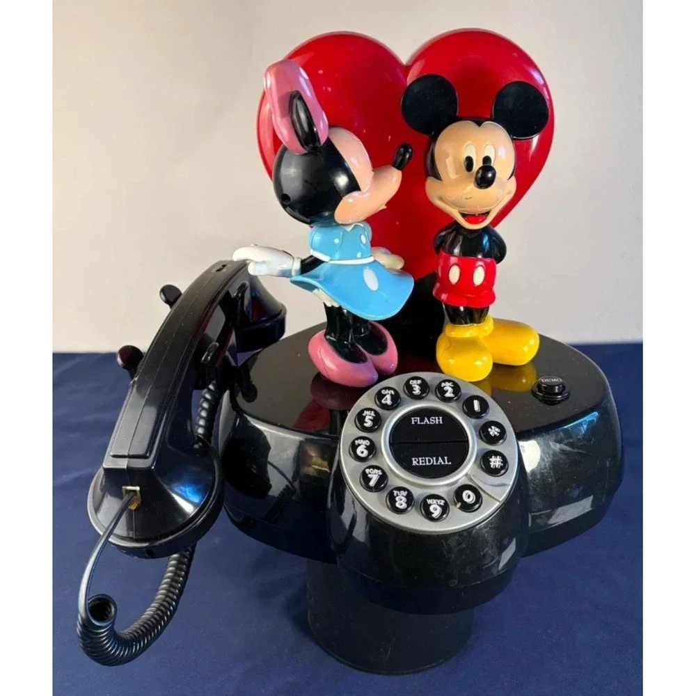 Disney Mickey & Minnie Animated Talking Phone, w/6' Telephone Line. TESTED